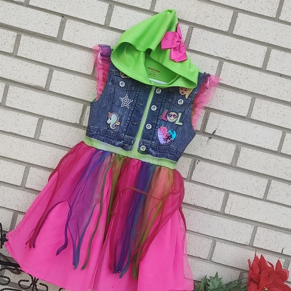 Nickelodeon Neon Tulle Hooded Dress - Picture 3 of 11